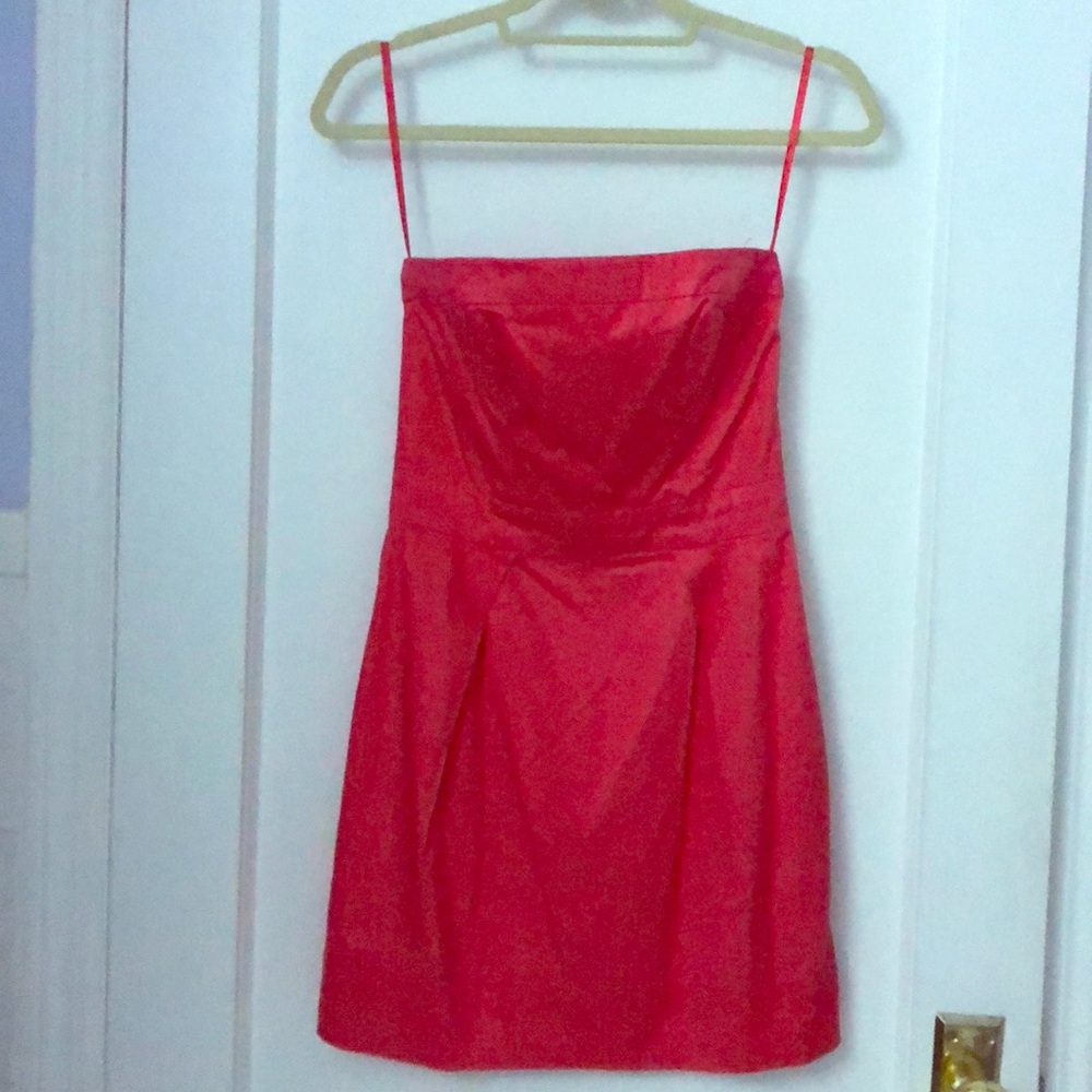 French Connection strapless coral dress. Size 4.